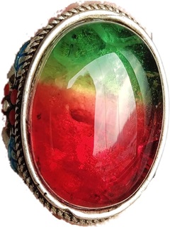 Antique Watermelon Tourmaline Ring