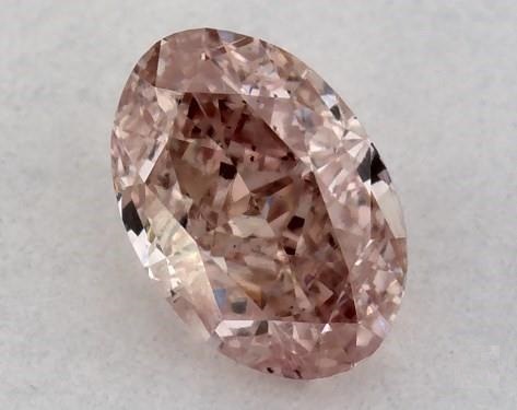 0.24 Carat Fancy Pink SI2 Oval Cut Diamond