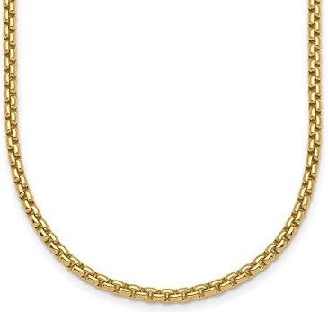 14k Gold 2.7mm Box Chain Necklace 16 Inch Jewelry for Women