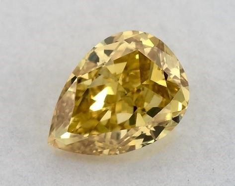 0.33 Carat Pear Diamond Fancy Vivid Orange SI1 Clarity