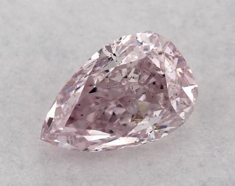 0.20 Carat Fancy Purple Pink SI2 Pear Shaped Diamond