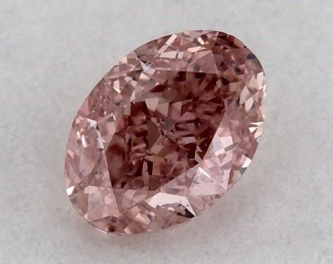 0.28 Carat Fancy Pink SI2 Oval Cut Diamond