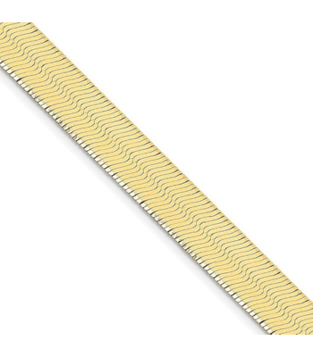 10k Yellow Gold 10mm Silky Herringbone Chain (18 to 24 In)