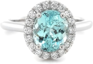 2.11 Carats GIA Certified Natural Mozambique Paraiba Tourmaline Ring