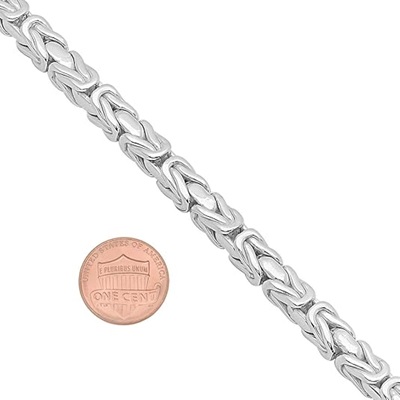 3mm-5mm Solid .925 Sterling Silver Byzantine Chain Bracelet Or Necklace