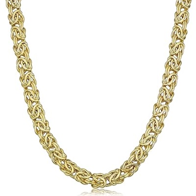 Real 14k Yellow Gold Byzantine Necklace 6 mm 18 Inch