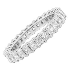 14K White Gold Radiant Cut Diamond Eternity Ring