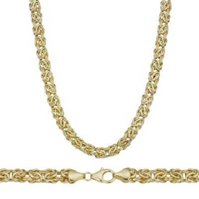 14k Yellow Gold Byzantine Necklace (6 mm, 18 inch)