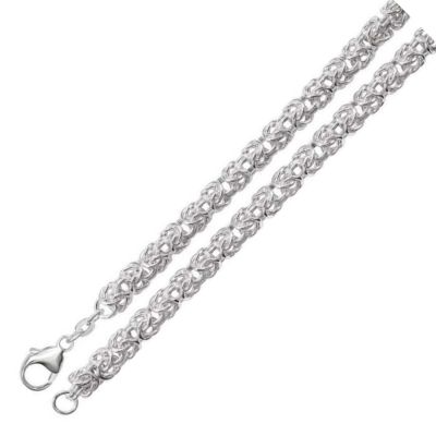 Sterling Silver 6mm Byzantine Chain Necklace