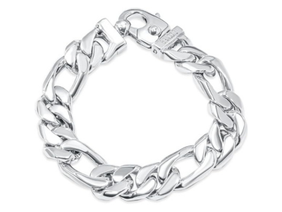 Men's Figaro Link 14k Gold (135gram) or Platinum (217gram) 15.5mm Bracelet 8.5 Inches