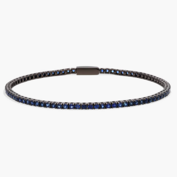 Sapphire Tennis Bracelet in Black Rhodium-Plated 14K White Gold