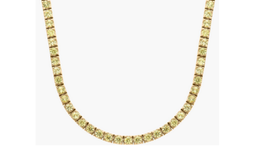 Yellow Sapphire Eternity Necklace in 14k Yellow Gold