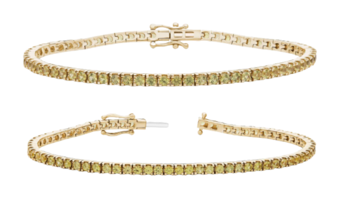 Yellow Sapphire Tennis Bracelet in 14k Yellow Gold (2mm)