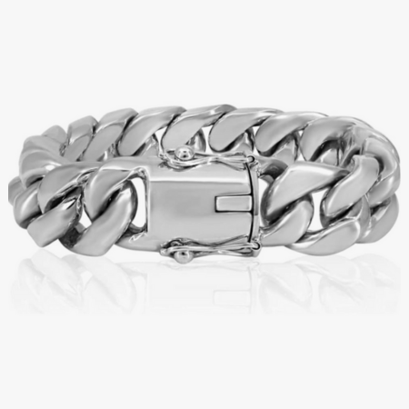 12mm - 20mm Link Solid 925 Sterling Silver Bracelet For Men